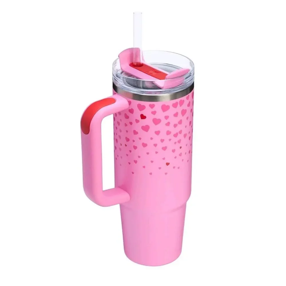 STANLEY TUMBLER 30 OZ. VALENTINE SWEET HEARTS ST. STEEL H2.0 FLOWSTATE QUENCHER - Picture 3 of 8